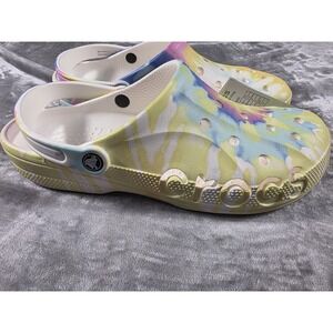 Crocs Baya Tie Dye‎ Classic Clogs Pastel Colors Men's Size 13 NEW
